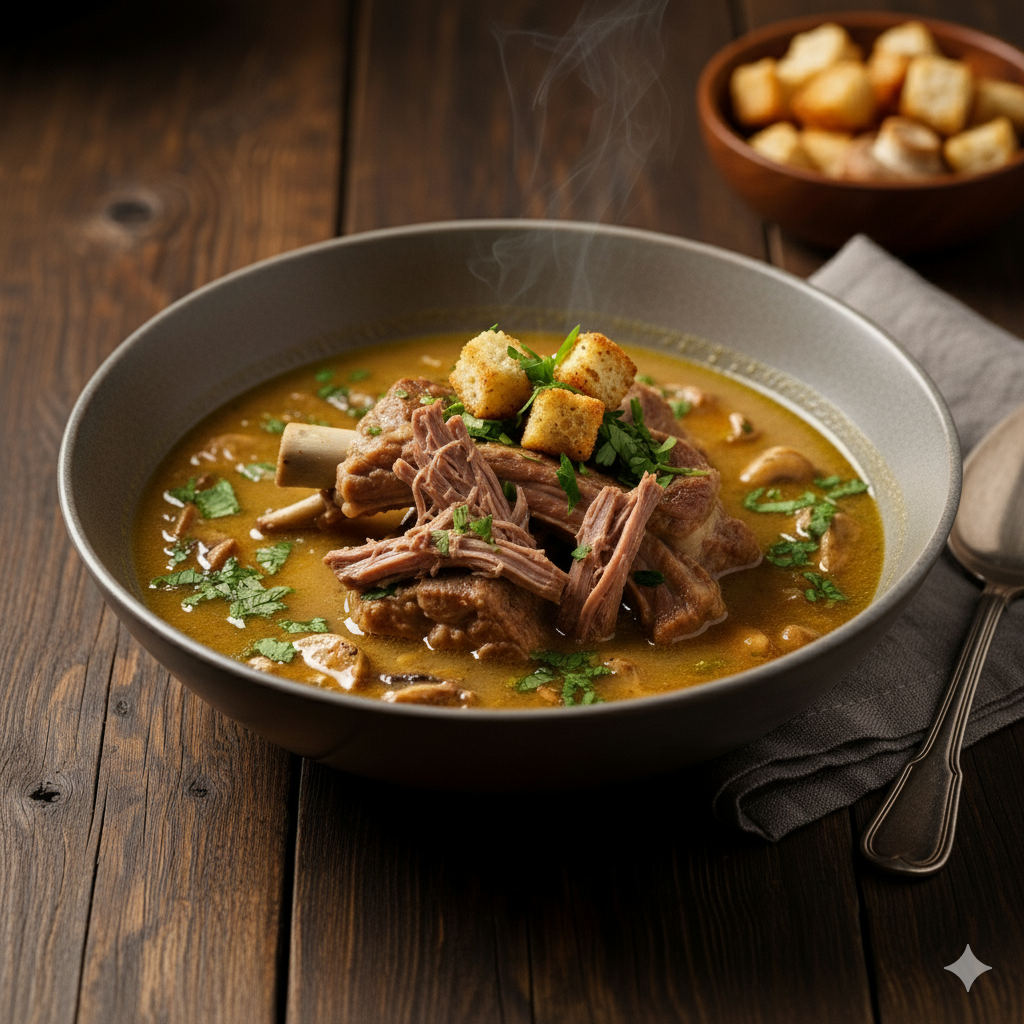 The Chef's Special Mushroom and Beef Ribs Soup