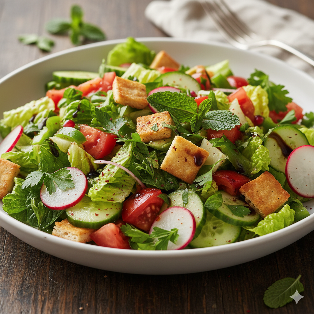 Refreshing Lebanese Fattoush Salad